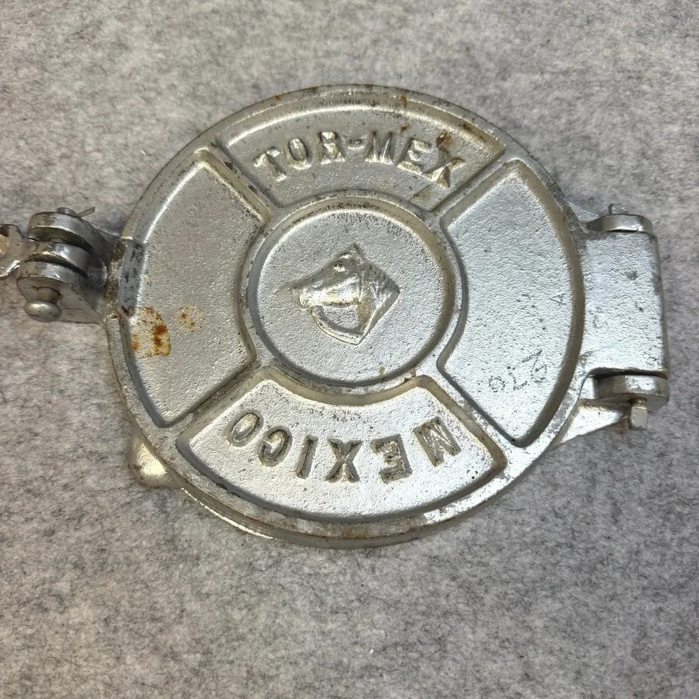 Tor-Mex Cast Aluminum Tortilla Press 6.25 Inch Made in Mexico Vintage Kitchen